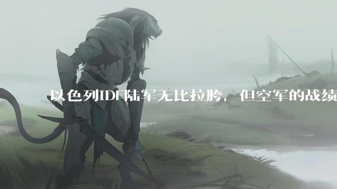 以色列IDF陆军无比拉胯，但空军的战绩却非常拿的出手，同一个国家的军队战斗力为什么两极分化如此严重？